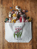 Awesome Shit I bought locally tote bag with flowers inside 