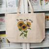 Be Nice or Go Away Tote Bag Hanging up