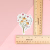 I Fucking Love Flowers Wild Flower Sticker with measurements