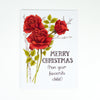 card that says Merry Christmas (From Your Favourite Child) 