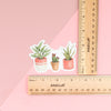 Potted Plant Vinyl Sticker with ruler for measurement 