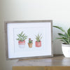 Potted Plant Wall Art in Frame